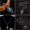 Hangende kettingen groothandel Rhinestone Crystal Leaf ketting vintage turquoise kostuum juweel trui ketting tl198 drop levering juweel dhxrv