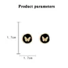Stud -oorbellen vsnow Fantasie Zwarte email vlinder oors voor vrouwen Temperament onregelmatige geometrische cirkel metalen sieraden