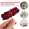Fleurs décoratives 144 pièces petit papier Rose fleur artificielle faux pour bricolage Bouquet couronne