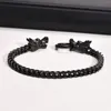 Bracelets de link Moda Aço inoxidável Torneira de corrente de quilha de luz completa em jóias da moda 3 Bracelete colorida Presente para ele para ele no Natal