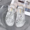 Sandales Sandales Bébé Fille Sandales Cristal Bling Diamant Fleur Princesse Chaussures De Danse D'été Petits Grands Enfants Chaussures De Fête1-3-4-6-7-12 Ans R230529