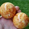 Nieuwe items 1 Paar Natuurlijke kunst Amber Beeswax Ball Onl Crystal Sphere Healing Stone Decor 50mm