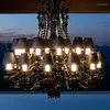 Chandeliers European Crystal Chandelier Black Dining Rooms Bedroom Lamp Luxury Villa Living Room Lights Crystals Led Home Lighting ZG8030#