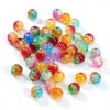 Perles LS 100 PCS/Lot mélanger les couleurs 8/10/12mm acrylique foncé pop-corn cristal espacé Quartz semi-fini perle espace libre