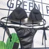 Specjalny materiał bikini metalowe logo stroju kąpielowego stroju stroju kąpielowego Trendy Women Swimodwear Nowe bikini dwa kolory