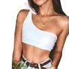 Zwemkleding 2023 Nieuwste dameszwempak Popular Solid Color One Shoulder Tie Bikini Top Swimwear Trendy en gepersonaliseerde outfits AA230529