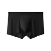 Caleçons Hommes Boxers Sans Couture Glace Soie Maille Mince Translucide Couleur Unie Confortable Simple Sous-Vêtements