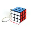 3x3x3 Mini Magic Cube Ring Diatto Brain Teaser Puzzle Tasta Chiave Chiave trasparente Velocità di stress colorato Velocità Magnetica Magic Cube Magic Toy