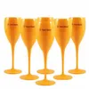 Wine Glasses Moet Cups Acrylic Unbreakable Champagne 6Pcs Orange Plastic Champagnes Flutes Acrylics Party Wineglass Moets Chandon Dr Dha1H