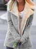 Kadın Ceketleri Sıcak Yastıklı Peluş Uzun Kollu Kadın Kış Kalın Polar Moda Vintage Coats Çok yönlü bayanlar Domil105