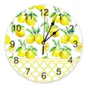 Zegary ścienne owoce świeże żółty marokański zegar PVC Nowoczesny design salon dekoracja domowa dekor cyfrowy