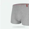 3pcslot erkekler pamuk iç çamaşırı erkek iplik boyalı şerit yüksek elastik erkek boksör underpant kafa genç orta yaşlı boksörler 230612