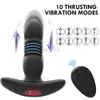 Sexig uppsättning Telescopic Vibration Butt Plug Anal Vibrator Wireless Remote Sex Toys For Women Ass Anal Dildo Prostate Massager Men Buttplug J2305