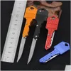 Facas de chave inoxidável Kicchains mini -bolso facas de bolso ao ar livre caça a caça tática Facas de sobrevivência Ferramenta de sobrevivência 6 cores 12,5cm Drop D Dh2scs