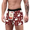 Caleçon homme sous-vêtements de noël 3D cochon ours polaire flocon de neige imprimé noël boxers slips nouveauté Boxer Shorts culotte douce