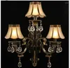 الجدار مصباح النحاس الأوروبي 33 سم W53cm H60cm LED LED Right Light Bedroom Glass Bronze Sconce AC E14 D