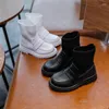 Boots Child Girl Winter Sneakers For 2023 Boys Leather Autumn Fashion Socks Shoes Big Kids 3 4 5 6 7 8 10 11 12 Years Old