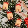 Confezioni regalo Sacchetti di caramelle natalizie 1-24 Numero Navidad Countdown Box Set Kraft Paper Hanging