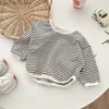 Rompers Infant Overalls Clothes Newborn Baby Boy and Girl Striped Shirt Blue Denim Autumn Spring Baby Jumpsuit T230529