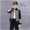 Ternos de meninos Terno militar europeu Trassel Criança Criança Court Court Performance de Natal Prince Costume Kids Blazer 230524 Drop DHCWE