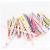 Drinking Straws Mti Colors Paper Sts Birthday Wedding Party Event Hawaiian Holidays Luau Sticks Ktv 0817 Drop Delivery Home Garden K Dhc3R