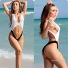 Försäljning 2023 Hot Bikini Bodysuit Sexig High Cut Swimsuit Backless badkläder Kvinnor Baddräkt strandkläder Monokini Bather