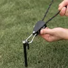 Outdoor Gadgets 4Pcs Tent Wind Rope Tensioner Adjustable Pulley with Carabiner Camping Hiking Outdoor Nylon Rope Fastener Stopper Tightener 230526