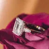Bagues de grappe 5.0 WhiteD Moissanite solide 14K or bande de mariage certifié éternité luxe femme bijoux accessoires femmes