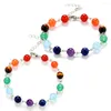 Halsband örhängen set diezi india yoga energi natursten pärlor 7 chakra helande balans halsband armband för kvinnor