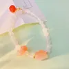 Calcédoine naturelle chaîne perlée Bracelet perle Agate Jade lapin Bracelet tout à envoyer petite amie cadeau chaîne