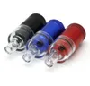 Smoking Pipes New Vertical Pattern Transparent Lid Metal Snuff Bottle Portable Multicolor Aluminum Alloy Smoking Set
