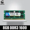 Rams Veineda Laptop Ram DDR3 8GB 4GB 1333MHz PC310600 Memory DDR3 1600 204PIN SODIMM DDR 3 för Intel AMD Motherboard