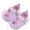 Baby Shoes Newborn Toddler Infant Baby Girls heart-shaped Bow-knot Shoes Soft Sole Anti-slip Baby First Walker For 0-18Months