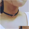 Chokers Choker Rétro Collier Court Chaîne De Mode Cerf En Cuir Corde Accessoires Féminins Bijoux Décoratifs 387627 Drop Delivery Neckl Dhtfa