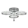 Chandeliers Modern 3 Ring Lustre Chandelier Led Crystal Lighting Ceiling Light Pendant Hanging Fixtures