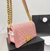 2023 Designer messenger handtas klassieke dubbele lambskineh flap tassen lady schouder gold ketting tas portemonnee lederen modezakken pochette dames luxe handtassen billfold