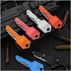 Knife 12Cm Stainless Steel Folding Keychains Mini Pocket Knives Outdoor Cam Hunting Tactical Combat Knifes Survival Tool Many Colors Dhmmz