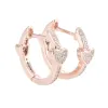 Nuovo platino oro rosa 2 colori opzionale Autentico argento 925 cuore lucido orecchino a bottone gioielli di design di lusso moda donna earrin
