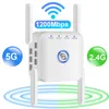 Маршрутизаторы 5G Wi -Fi Route Router Signal WiFi усилитель Wi -Fi Extender 1200 Мбит / с Wi Fi Booster 2.4g 5 ГГц Беспроводной перекрестный переутвист Wi -Fi