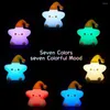 Nachtlichten schattig Little Star Led Light Bedide Lamp Silicone USB Oplaadbare aanraakschakelaar Lampen Slaapkamer Decor Kinderen Verjaardagscadeaus