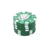 Herb Grinder 40X26Mm Poker Chip Style Cigarette Fumer Hine 3Couche Manuel En Plastique Fumée Accessoire Concasseur De Tabac Drop Delivery Hom Dho4H