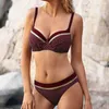 Swim Wear Summer Sexy Dot Baddräkter Tryck upp Bikini FA Swimwear 2022 Beach Wear Brasilian Bikinis Women's Swimming Bathing Suit AA230529