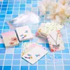 Jewelry Pouches 1 Set Necklace Earring Display Cards Cardboard Plastic Ear Nuts Self- OPP Bags For Packaging