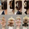 他のメタルゴールドカラーヘアクロー女性プラスチックヘアピンのヘア幾何学的なピンカーバレットクリスタルクリップのためのクリップ