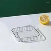 Plates PET Drop-resistant Transparent Fruit Snack Tray Dining Table Garbage Storage Home Kitchen Accessories Dish