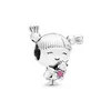 925 Pounds Silver New Fashion Charm Original Round Beads, Robot Panda Animal Cute Personalized Hanging Bead DIY Accessories Beads, Compatible Pandora Bracelet, Beads