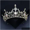 Headpieces TS0090 Bridal Crown Colorf Ab Crystal Birthday Bruiloft Hoofdkleding Legering Rhinestone Hoofdband Drop Delivery Party Events Acces Dhqmi