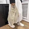 Evening Bags Summer Crochet Bucket Bag Hollow Shoulder Bohemian Beach Crossbody For Women