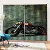 Rideau haute qualité rideaux occultants rideaux Cool moto pour salon chambre décor à la maison Po 3D Cortinas