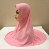 民族衣類イスラム教徒のイスラム教徒プレーンジャージーヒジャーブインスタントヘッドスカーフターバンハット女性アミラキャップショールズアラブのヘッドウェア10代の女の子